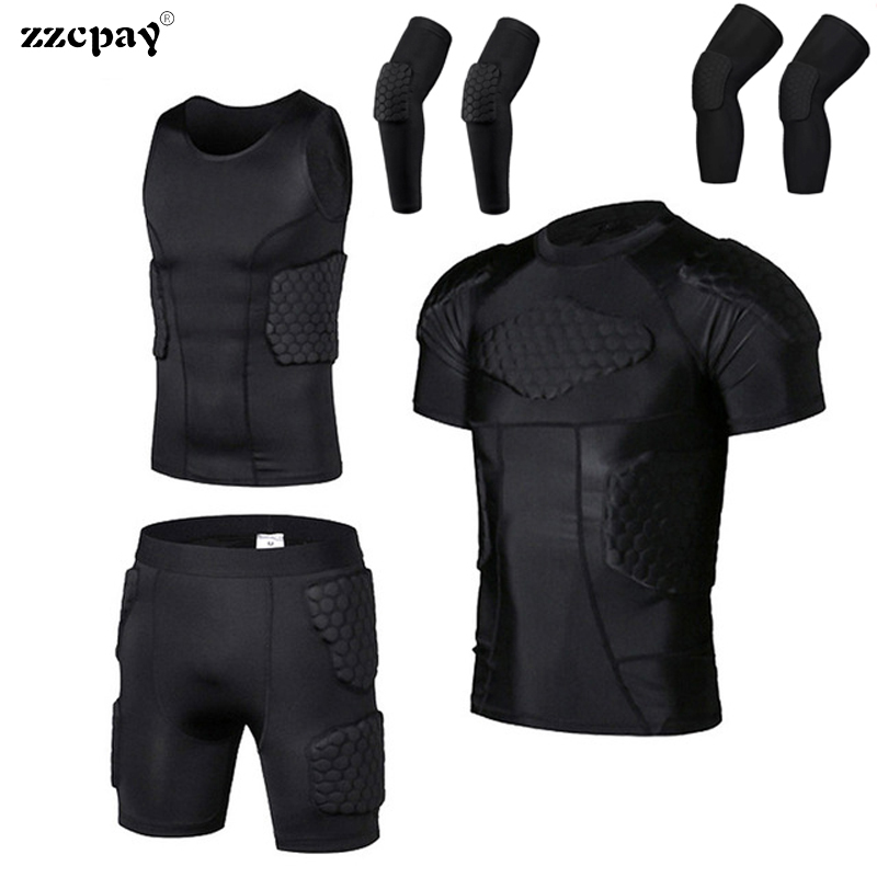 

Men's Sports Anti-collision Wear Knee Pads Elbow Shockproof Thickened Shorts Shirt Vest Set Chest Rib Spine Protective Clothing, Elbow pads
