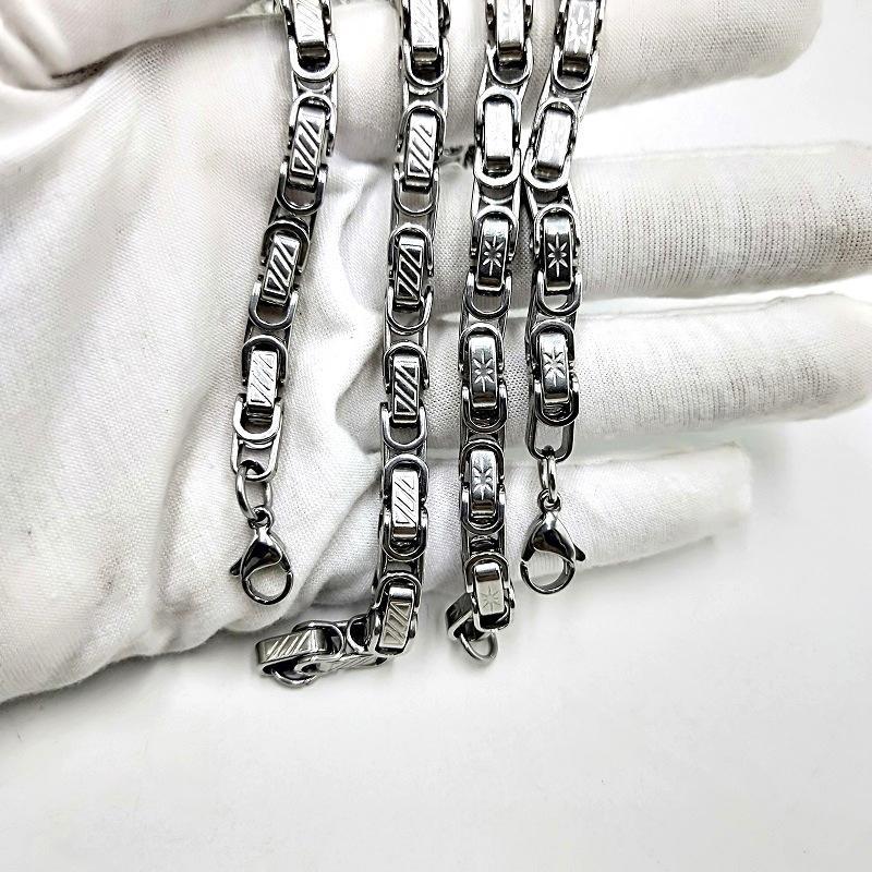 

necklace for mens stainless long chain necklace statement steel hip Hop rock large jewelry for neck male accessories1