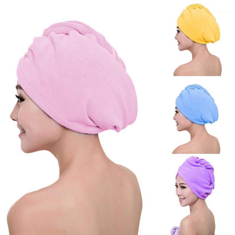 

Women Towels Bathroom Microfiber Towel Hair Towel Bath Towels For Adults Quick-drying Dry Cap Salon hair1, 1pcs color random