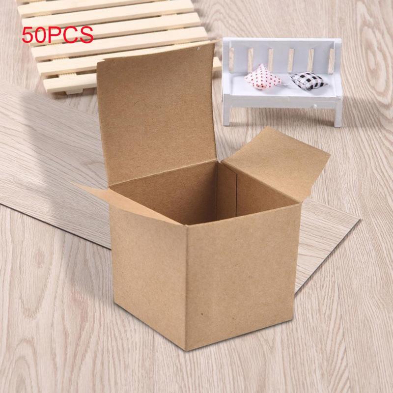 

50 pcs Various sizes Kraft Paper Packing Gift Boxes, DIY Candy/Wedding/Party/Crafts/Gifts/Candy Storage Boxes Brown Aircraft Box