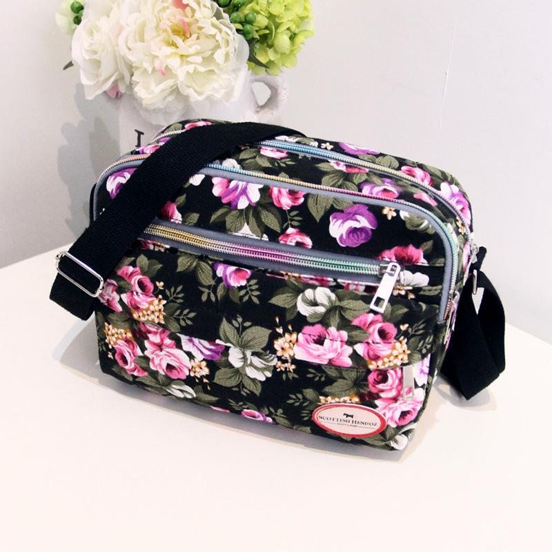 

Evening Bags Canvas Flower Woman Small Shoulder Female Cross Body Ladies Messenger Bag Luxury Handbags Designer Bolsas Femininas