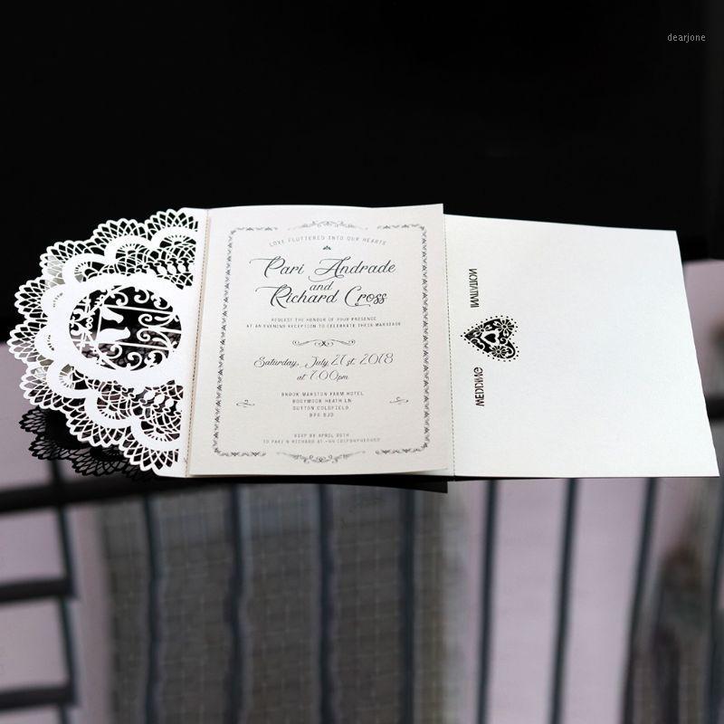 

10pcs/set European Style Lace Wedding Greeting Invitation Card Cover Laser Cut Engagement Party Supplies1