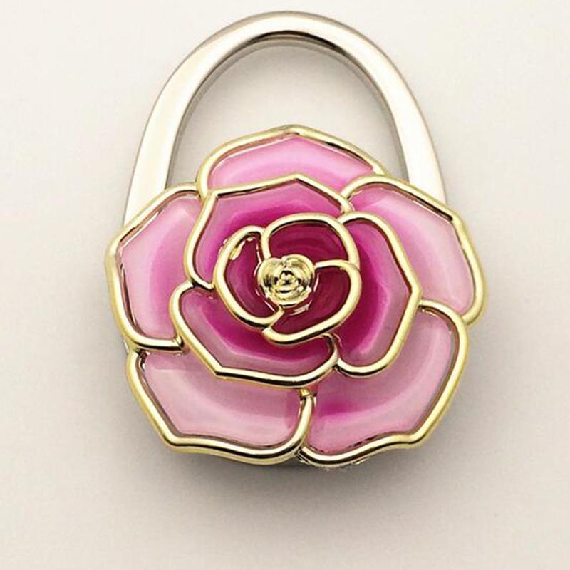 

Foldable Flower Shape Bag Purse Hook Hange Bag Parts & Accessories Handbag Holder Shell Folding Table Hanger1