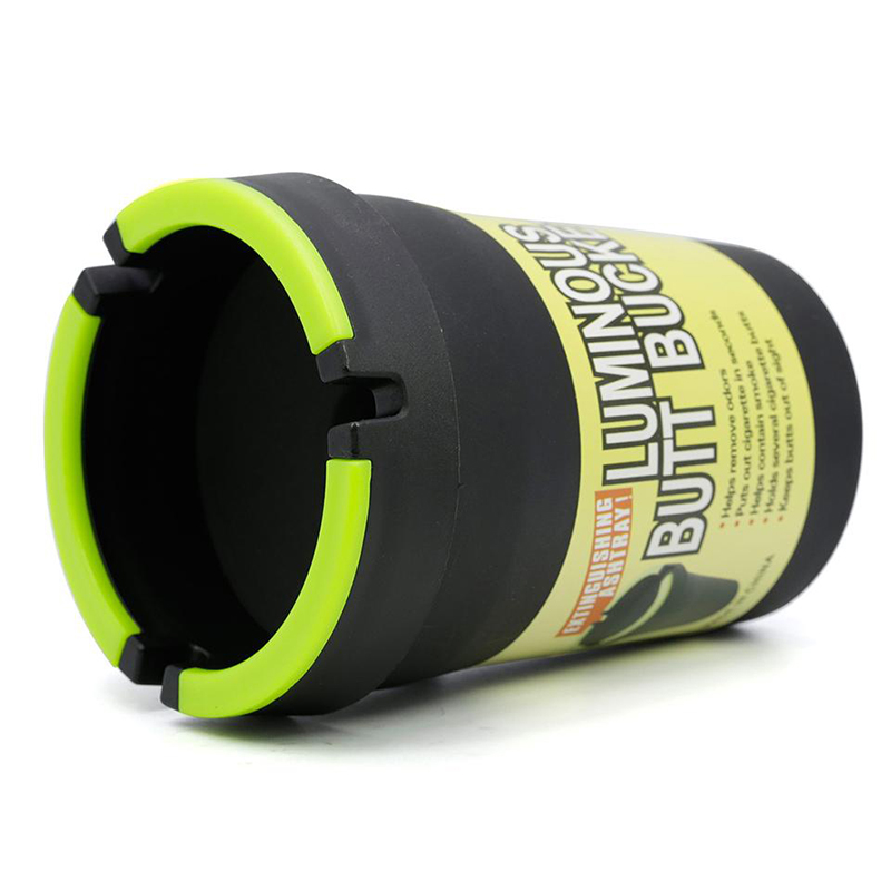 

Mini Luminous Plastic Car Ashtray Smokeless Colorful Cigarette Holder Portable Eco-friendly Durable Ash Tray Smoking Accessories