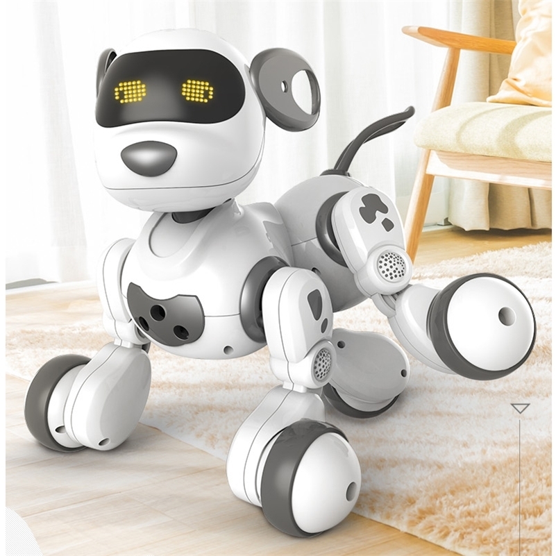 

Remote Control Intelligent Robot Dog Toy Talking Walk Interactive Cute Puppy Electronic Pet Animal Model Gift Toys for children 201212