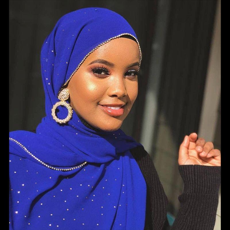 

1 pc Solid hijab scarf gold chain muslim scarves plain bubble chiffon crystal scarf wraps shawls fashion headband long scarves