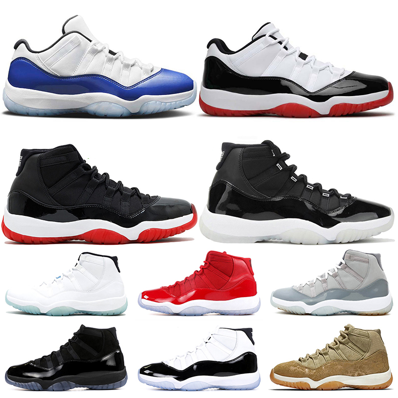 

Wholesale 2021 Jumpman 11 11s Basketball Shoes Women Mens Concord Blue Bred 25th Anniversary Metallic Silver Mens Trainers Sneakers Size 13, #19 high vast grey metallic silver 36-47