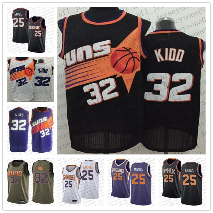 

Men women youth phoenix Suns 25 Mikal Bridges #32 Jason Kidd Black Basketball Swingman Statement Edition custom Jersey