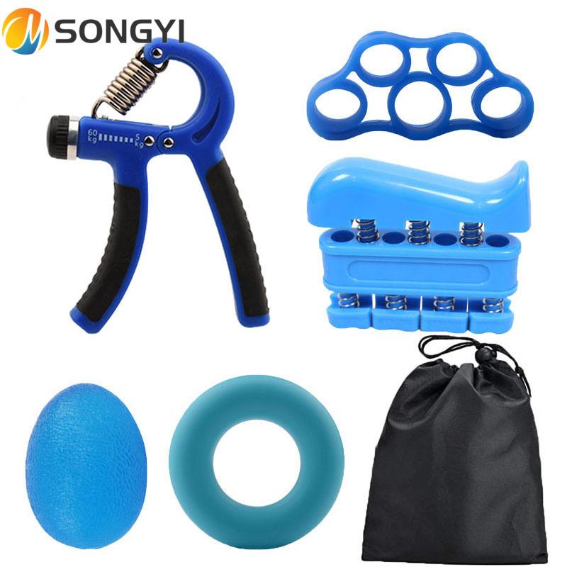 

SONGYI 2021 5pcs Fitness Heavy Grips Wrist Rehabilitation Developer Expander Hand Gripper Expander Strength Training Device I97