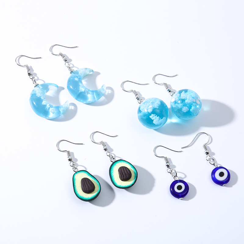 

Women's Pendant Earrings Cute Moon Earrings Jewelry Personality Christmas Gift Charm Pendant Women's Simple