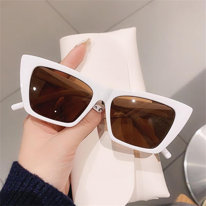 

Retro Fashion Square Black Sunglasses Women 2021 Design Men Cat Eye Sun Glasses Classic Vintage PC Frames Goggles
