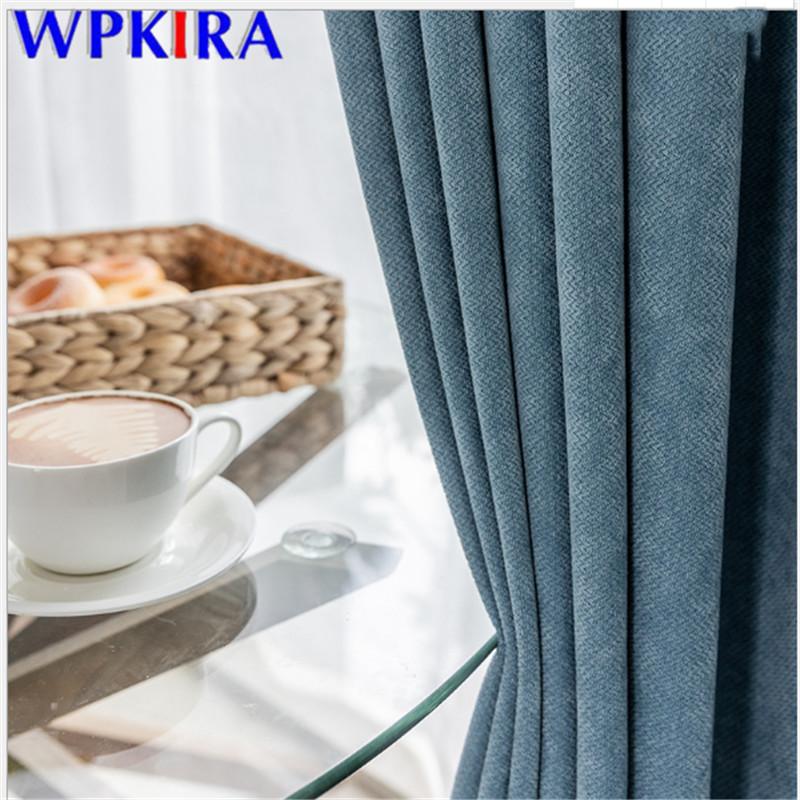 

Thick Modern Curtains Blackout For Living Room Insulation Sheer Curtain Bedroom Window Blinds Drape Window Treatment W-AD483#30, White tulle