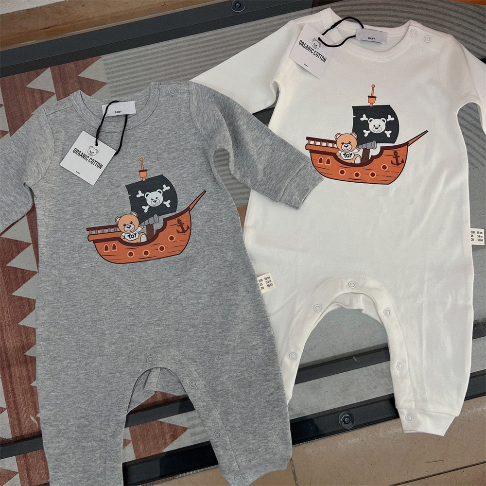 Infant Newborn Baby Rompers Girls Organic Cotton Clothes Designer Brand Teddy Bear Onesie Bodysuits Jumpsuit Kids Boys Costume Pajama Rompers