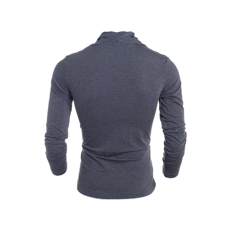 

Men's Tops new cotton v neck long sleeve t shirt men 201203, Gray