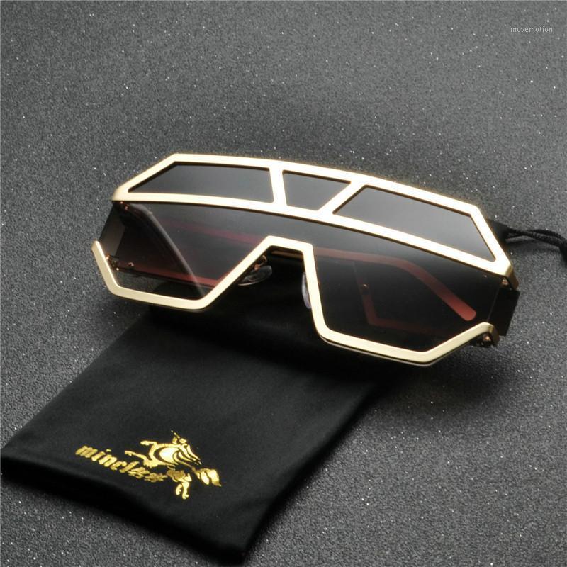 

Luxury Designer Square Sunglasses Oversized Women Men Alloy One-piece Eyewear High Quality Fashion Sun Glasses Female UV NX1