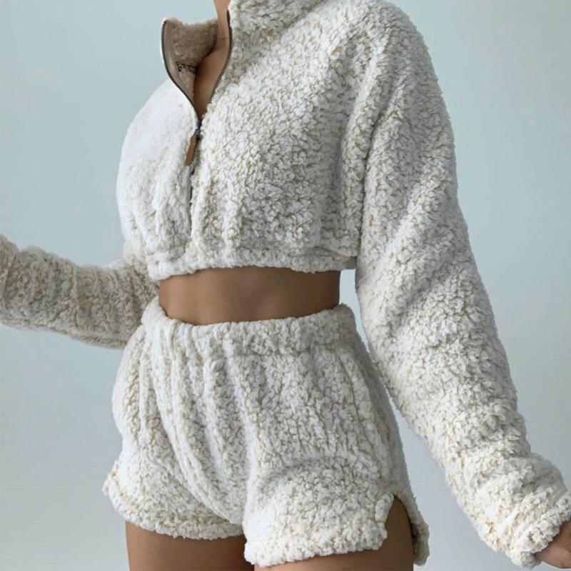 

Women' 2-Piece Outfit Set Cozy Sport Fitness Yoga Set Solid O Neck Crop Short Sleeve Exposed Navel Top Biker Shorts warm#G3, Black