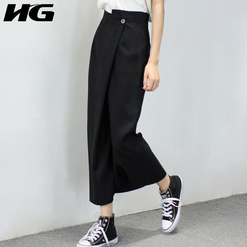 

HG Solid Color Casual Irregular Shirt Fashion New Single Button Simplicity Loose Women Winter Black All-match Trendy ZXR1216, Black zxr1216