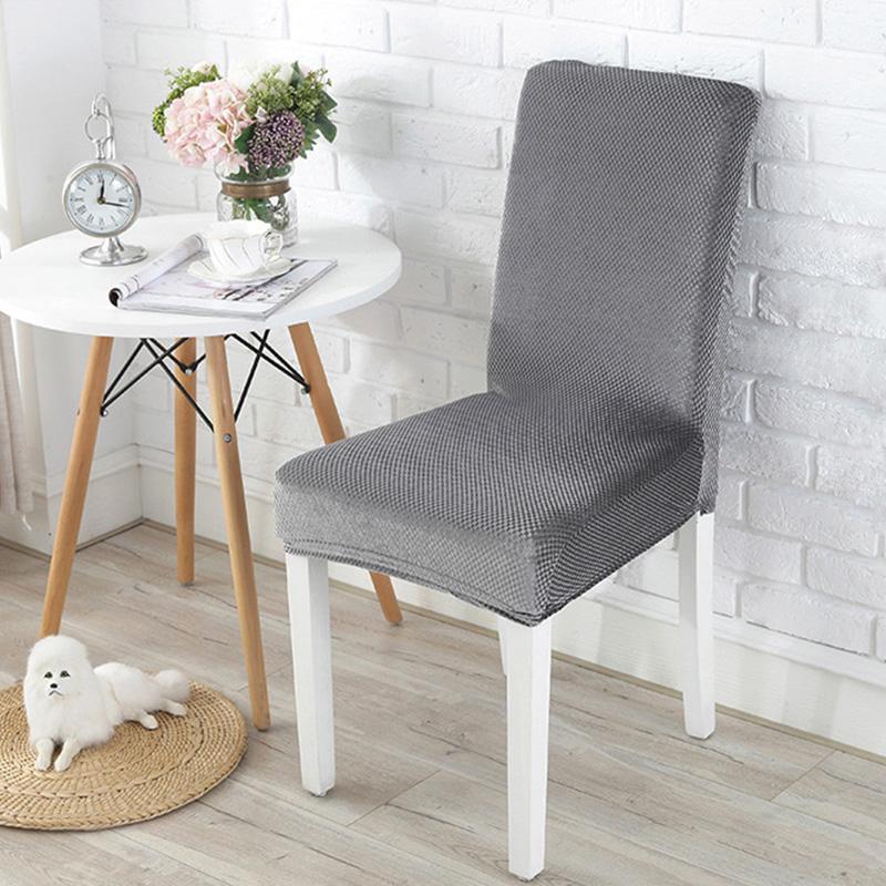 

Solid Color Dining Chair Cover Spandex Elastic Slipcover Case Stretch Chair Cover for Wedding Hotel Banquet Home Decoration1