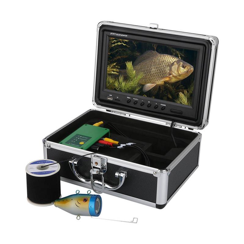 

Fish Finder Wireless Wi-Fi Waterproof 9"LCD Monitor Video Camera 1000TVL Underwater Ice Fishing 36 LEDs 360 Degree Rotating