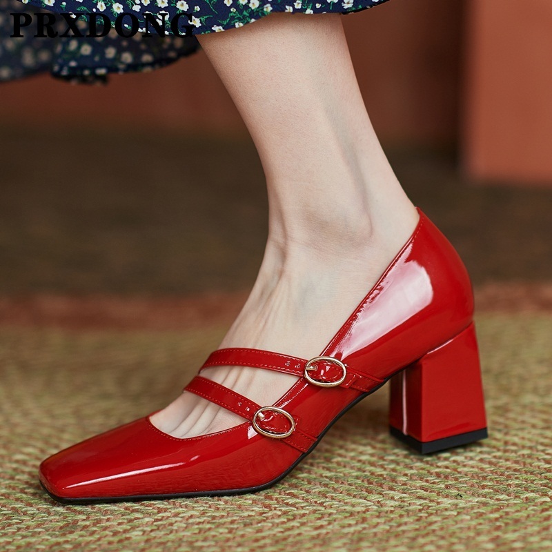 

2021 New -spring Female Black Apricot Heels Up As Party Shoes Woman Wedding Size 34-43 Ymgu