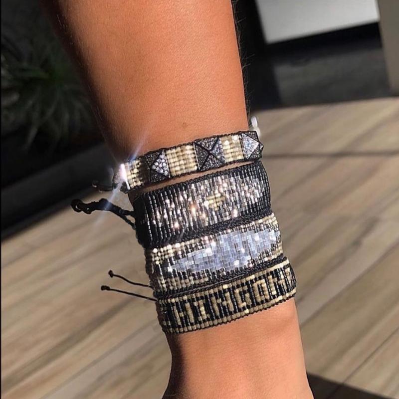 

BLUESTAR 2021 Mexican Fashion Jewelry MIYUKI Bead Bracelets Micro Pave Zircon Pulseras Mujer Handmade Crystal Tassel Armband