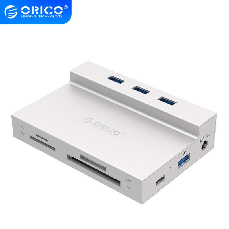 

ORICO Multi USB 3.0 HUB to RJ45 SD/TF/MS/CF Type C Adapter OTG Splitter Support BC1.2 Charging For Computer Laptop Accessories