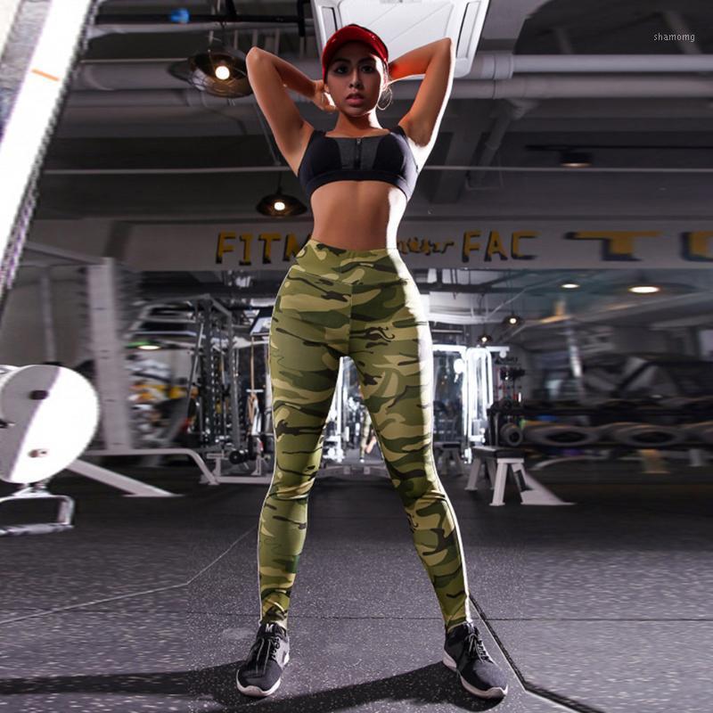 

Women High Waist Pants Workout Print Leggings Fitness Sports Gym Running Athletic Pants pantalones mujer1, Green