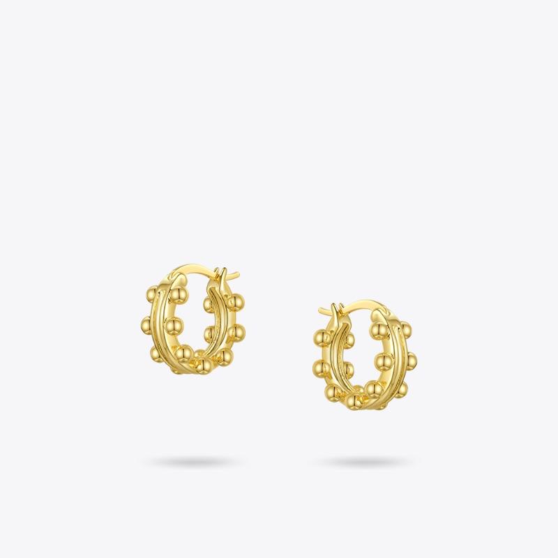 

ENFASHION Circle Bead Hoop Earrings For Women Gold Color Round Balls Hoops Earings Fashion Jewelry 2020 Gifts Kolczyki E201195