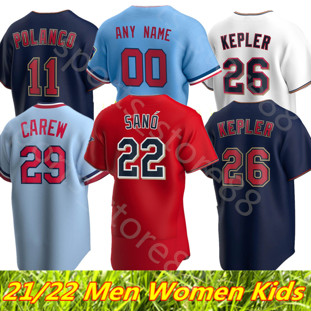 

2021 2022 Custom S-4XL Jersey Josh Donaldson Puckett Berrios Astudillo Arraez Polanco Miguel Sano Byron Buxton Max Kepler Cruz Rosario 02, Colour 11