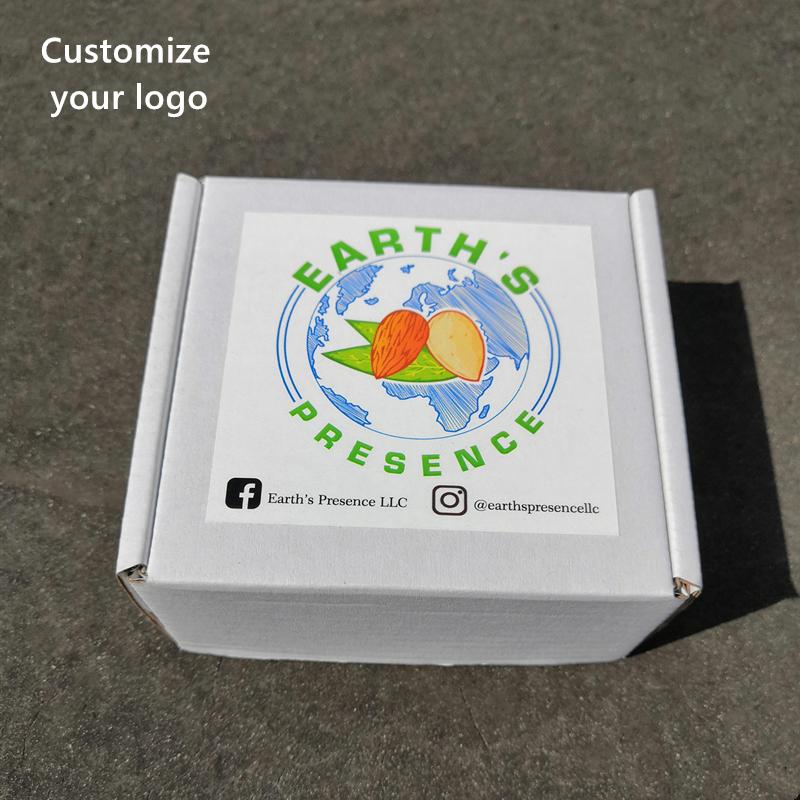 

100pcs/lot custom logo corrugated paper shipping mailer white color boxes printed logo Packaging Hair T-Shirts Clothing boxe