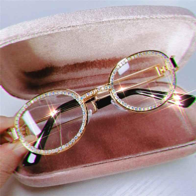 

Vintage Small Round Diamond Sunglasses Women 2019 Brand Designer Fashion Steampunk Colorful Rhinestone Shades UV400 Oculos
