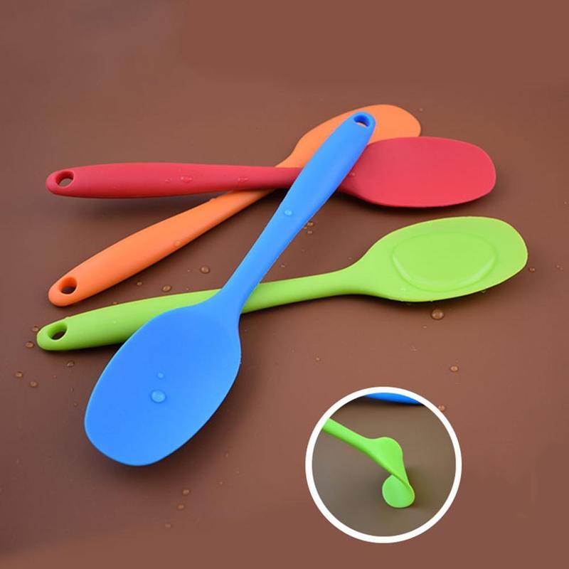 

1pc Heat Resistant Silicone Spoon Handle Non-stick Cooking Tools Spoons Spoons Silicone Kitchen LPF4470 Scraping Soup Pot G8Y0