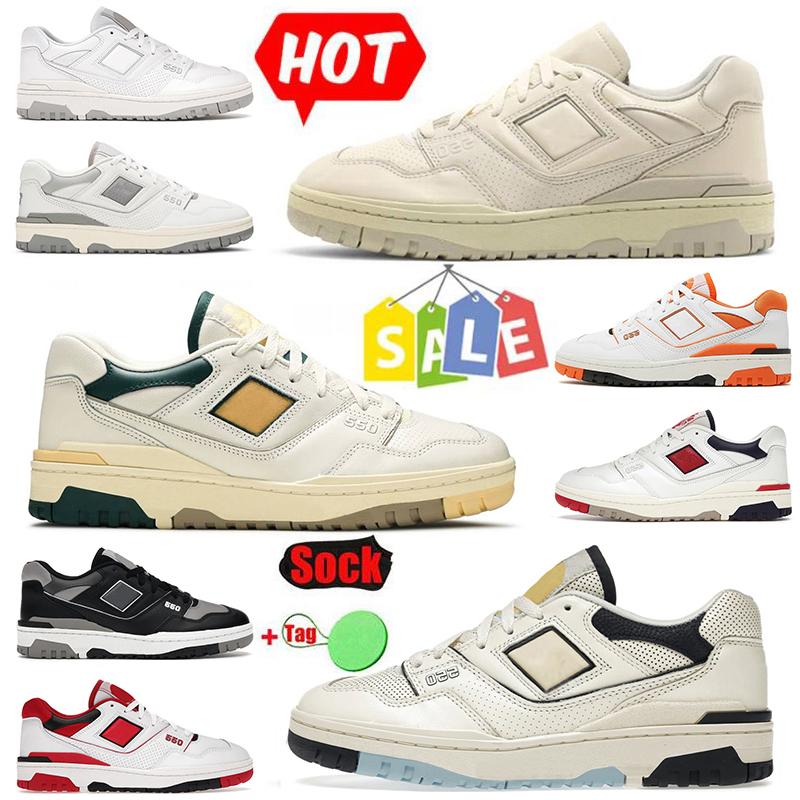 

Top Fashion 2022 With Socks Women Mens 550 Casual Shoes BB550 B550 Green Yellow Rich Paul Auralee Shifted Sports White Black Designer Trainers Sneakers, Item.1 white navy red 36-45