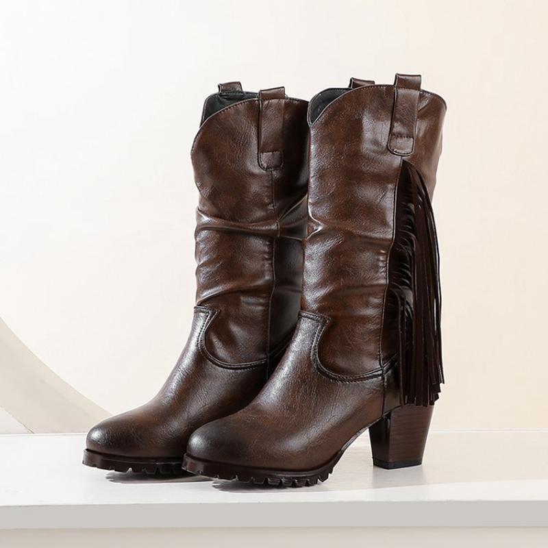 

New Women Shoes Ankle Boots Winter Warm Boot Round Toe Lady Boots Black Brown