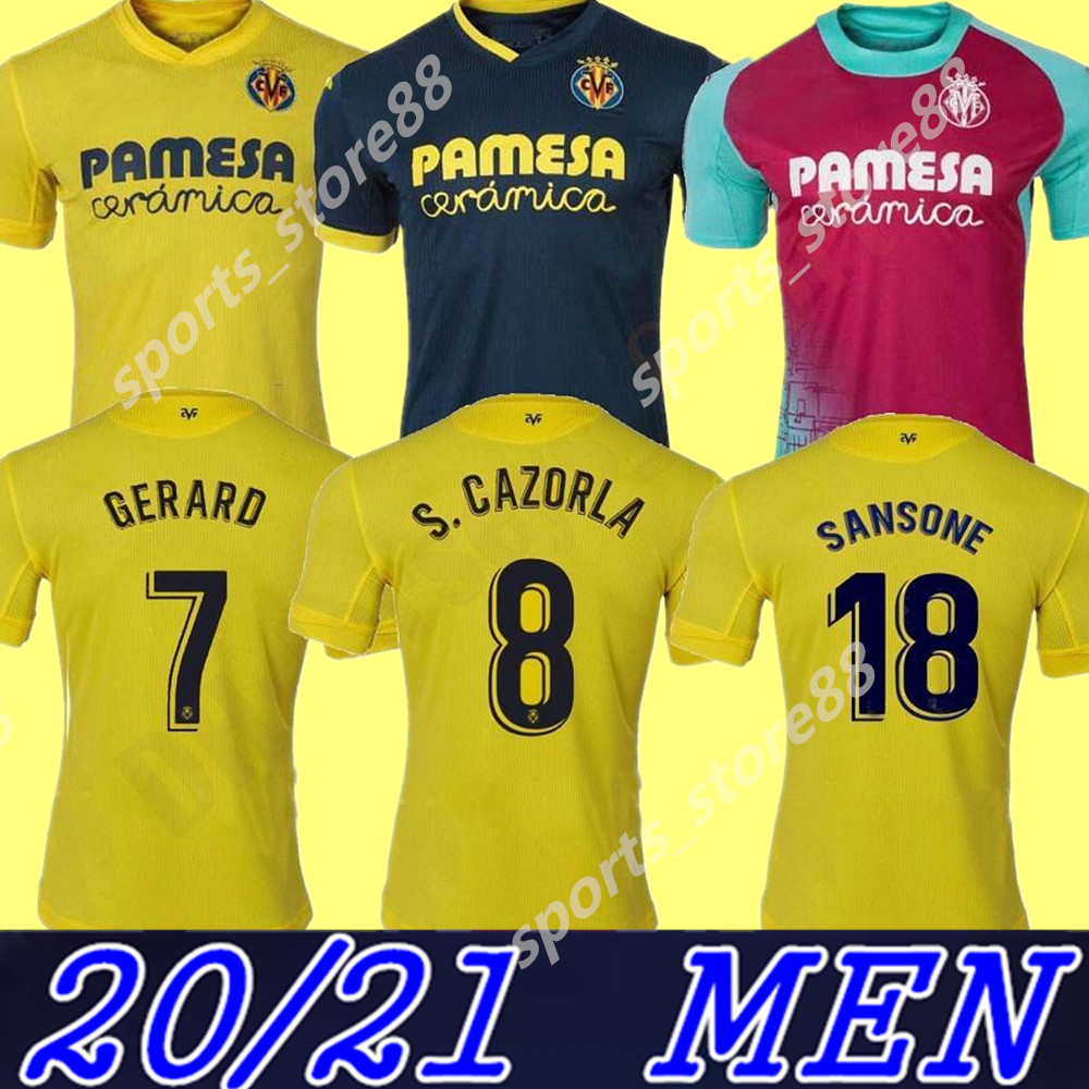 

20 21 Men kids kit Villarreal CF Soccer Jerseys 2020 2021 Home away Paco A