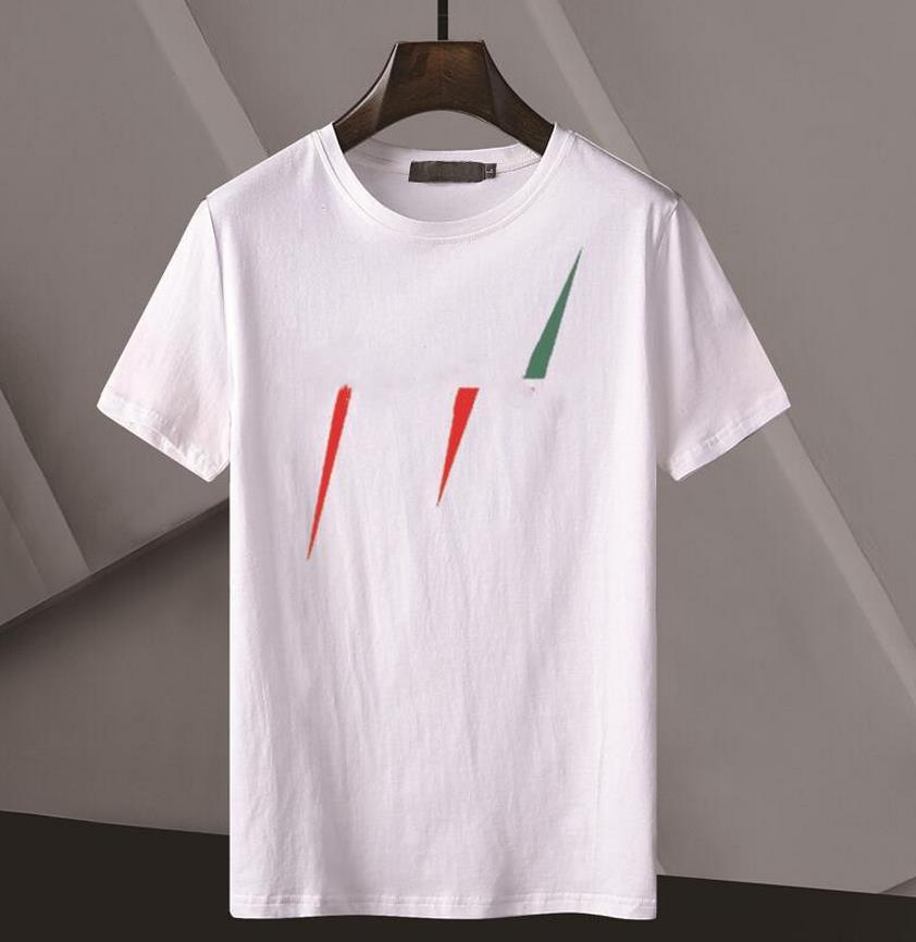 

2021 Letter print T shirt Men Women Black white Summer Fashion Casual Street Short sleeve of Designer graffiti stripes White T Shirt, White;black