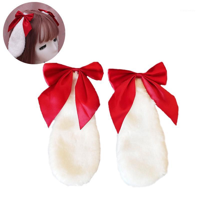 

Hair Clips & Barrettes One Pair Ear Clip Women Girls Cute Cartoon Bowknot Plush Hairpins Fashion Cosplay Party Korean Accessories, Golden;silver