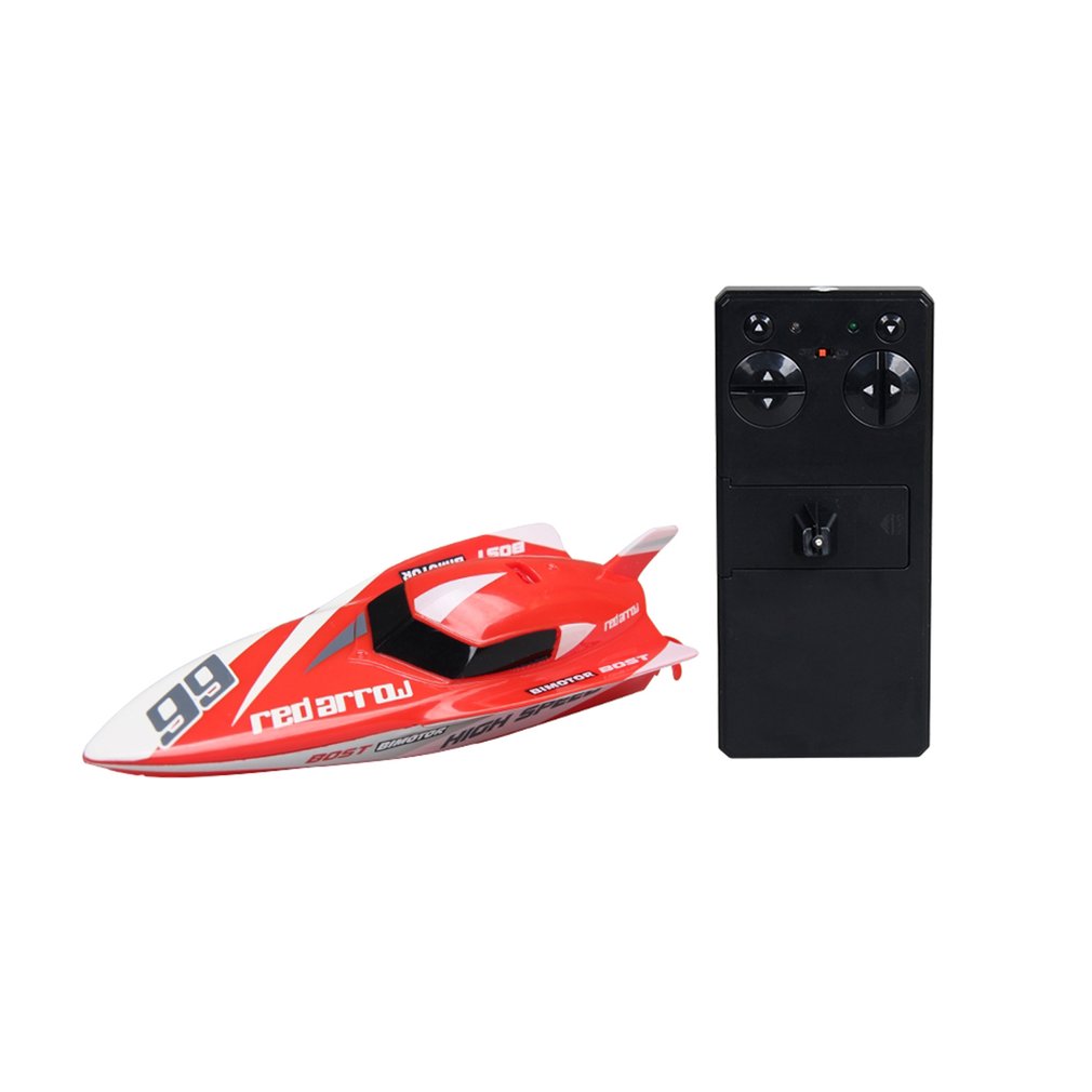 

3312M 2.4GHz RC Ship Boat 4 Channels High Speed Mini Racing Boat Waterproof Rechargeable Speedboat Children Toy, Red