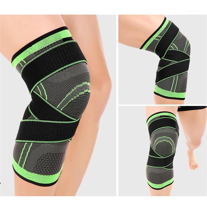 

1PCS Kneepad Support Professional Protector Sports Knee Pads Breathable Bandage Knee Brace Basketball Tennis Cycling1, Green