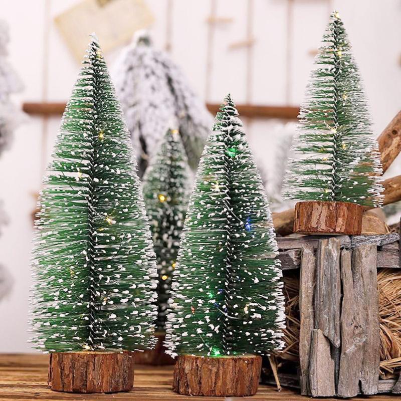 

3PCS Christmas Tree Cedar Decoration Mini Artificial Christmas Tree DIY Party Desktop Ornaments New Year Home Decor