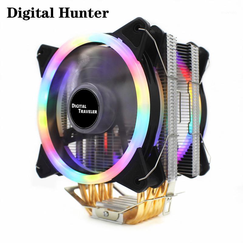 

SR6 Master CPU Processor Cooler 6 Heatpipe 12cm Double Fans Cooling Fan Support Intel AMD For LGA775 1151 115X 13661
