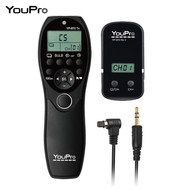 

YouPro YP-870 N3 2.4G Wireless Remote Control LCD Timer Shutter Release Transmitter Receiver for 7D 5D 5D2 5D3 DSLR Camera