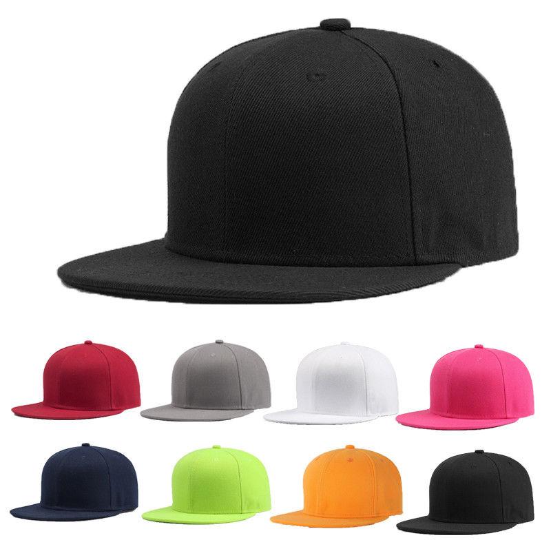 

2020 Newly Sports Baseball Cap Blank Plain Solid Snapback Golf ball Street Hat Men Women, White