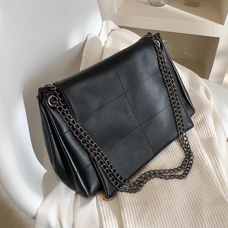 

Small PU Leather Crossbody Bags for Women 2021 Simple Totes Shoulder Bag Lady Luxury Handbags and Purses, Black