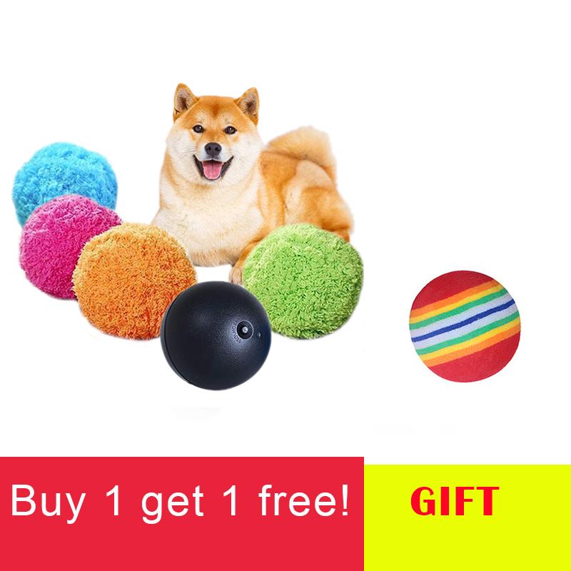 

Pet Dog Toy lush Ball Magic Roller Balls Toy Ball Plus Clean Balls 2 In 1 Function Automatically Vacuum Dog Toys