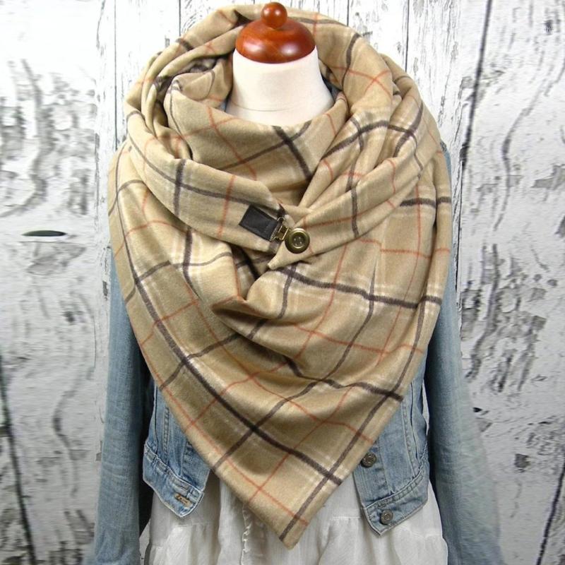 

Scarf Women Printing Button Soft Wrap Casual Warm Shawls And Wraps Windproof Women Winter Scarf Bandana Top Face Neck Gaiter1