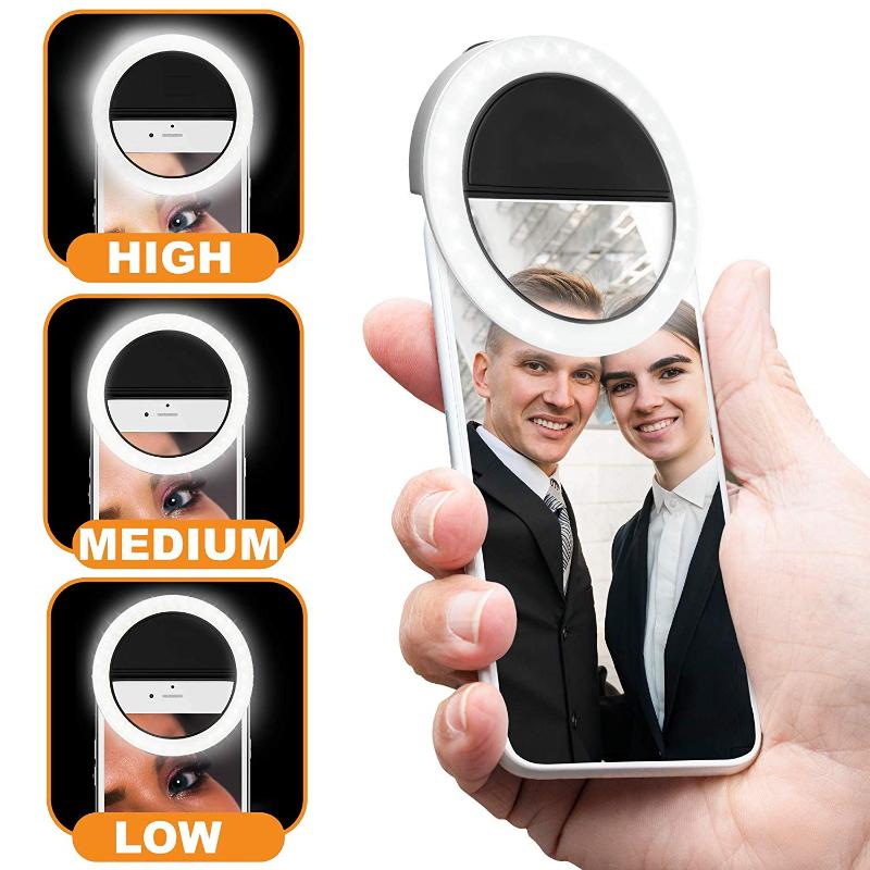 

ring light selfie USB makeup light LED ringlight video ringlight photographic lighting with Charge ring for photo phone