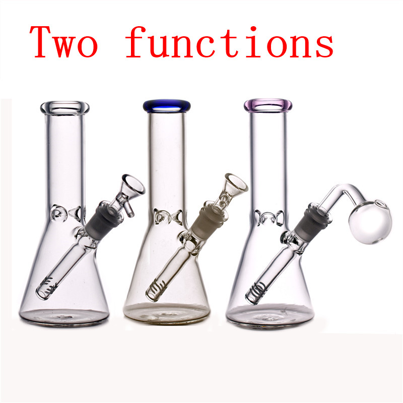 

high quality classical Glass Bong Beaker Ice thick smoking water pipe hookah shisha with 14mm glass oil burner pipe