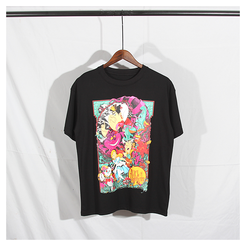 

2021 New European Fashion Brand t Shirt Women Summer Short Sleeve Harajuku Tops Tees for Men Cartoon Printed T-shirt Usuj, White