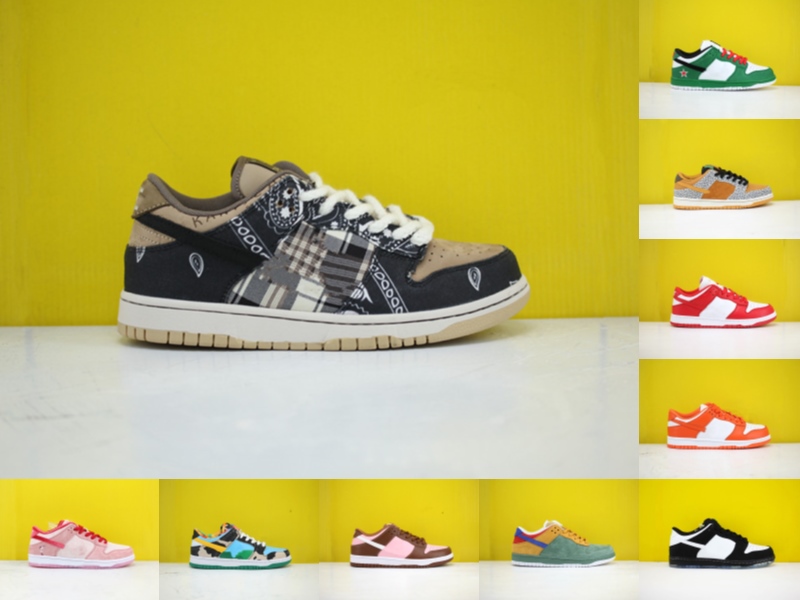 

With box 2020 NEW Chunky Dunk Orange Yellow Low Mens Sports Shoes Safari Syracuse Mischief StrangeLove Platform Sb Women Skateboard Sneakers